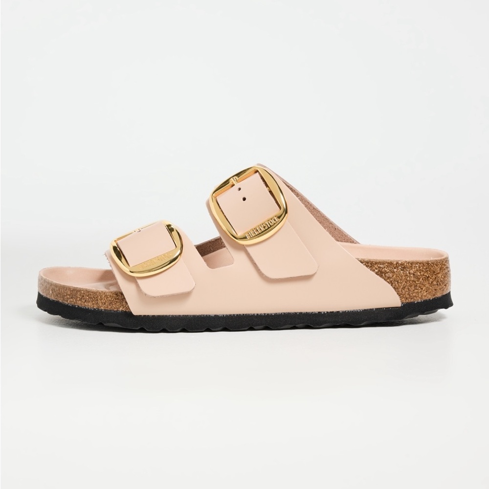 Staud x Birkenstock beige Arizona buckle sandal